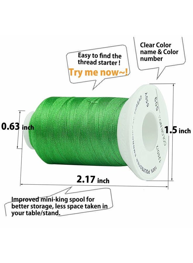 simthread 63 Brother Colors Polyester Embroidery Machine Thread Kit 40 Weight for Brother Babylock Janome Singer Pfaff Husqvarna Bernina Embroidery and Sewing Machines 550Y - Image 3